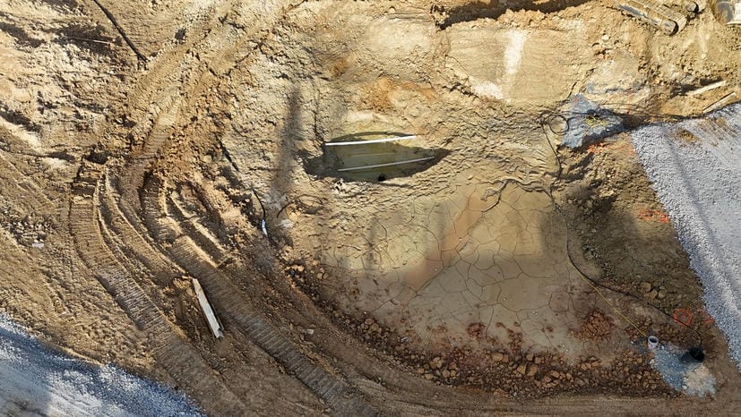 TOWER CRANE TEST PIT RECEEDING